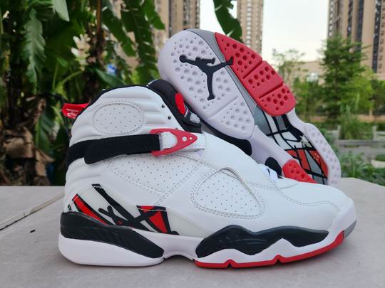 Air Jordan 8 White Black Red Men's Basketball Shoes AJ8 Sneakers-30 - Click Image to Close